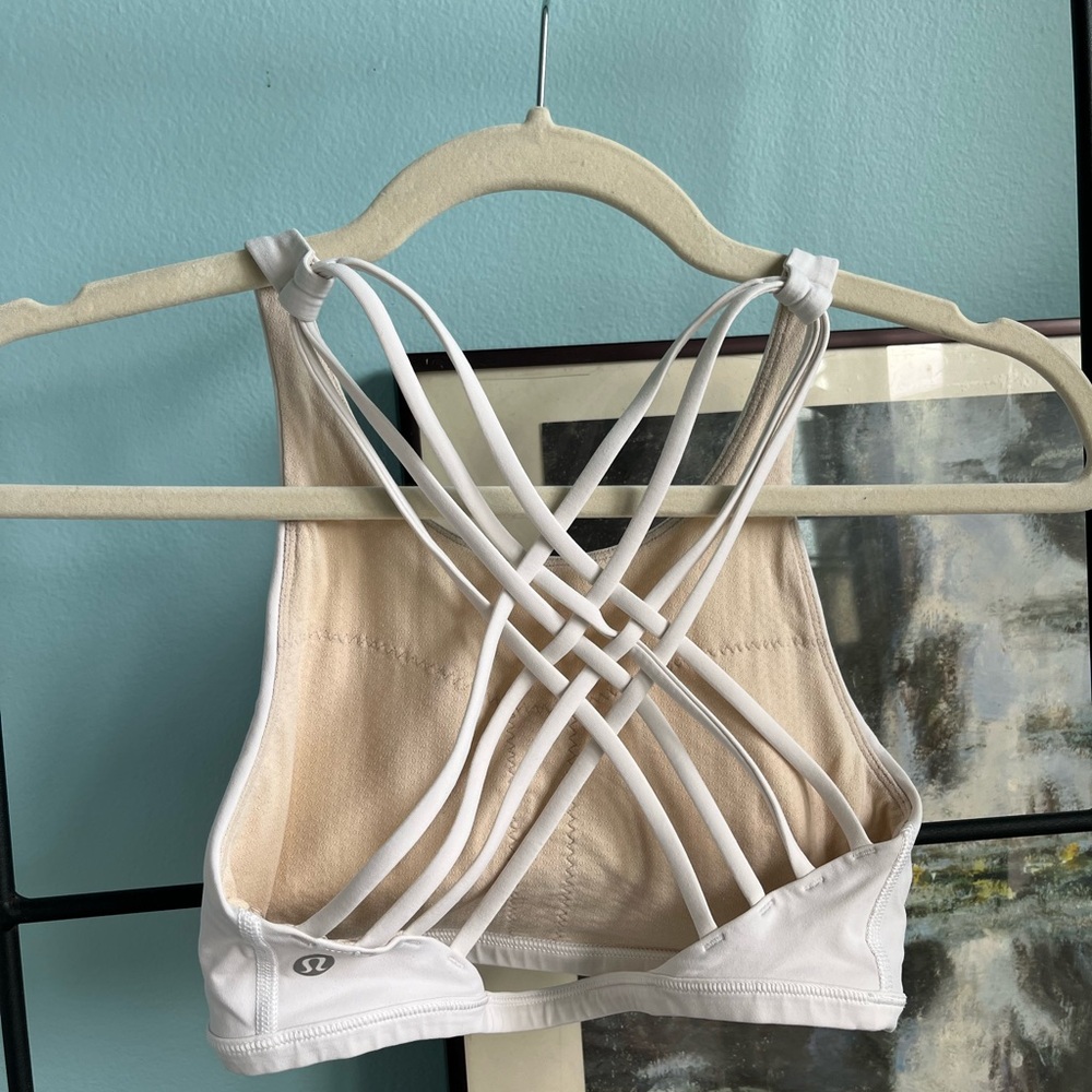 Lululemon white high neck bra wild 4